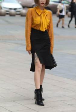 时尚细跟鞋穿搭